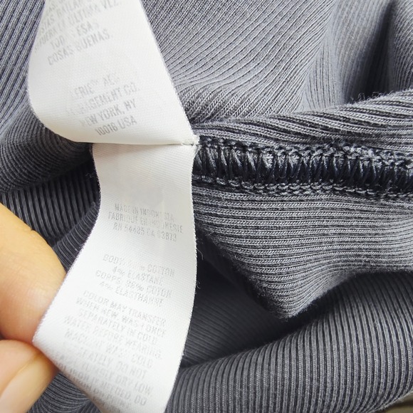 Aerie Ribbed Tank Dress High Neck Sleeveless Midi Side Slit Gray Womens‎ XXL - Picture 8 of 9